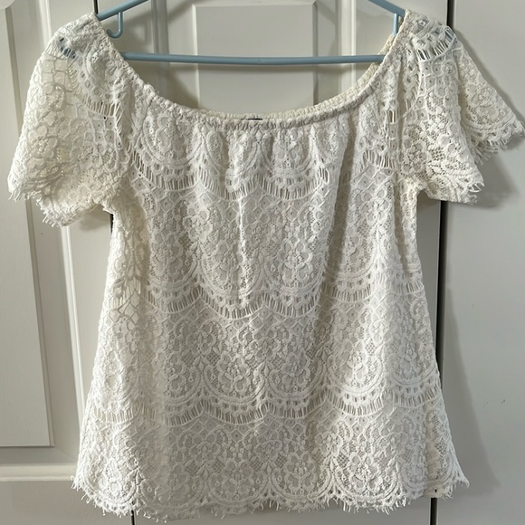 Dynamite white lace top, size Medium - Picture 1 of 4